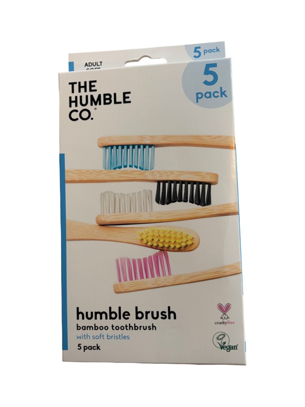 The Humble Co. NIB 5-Pack Bamboo Toothbrushes